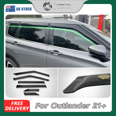 Luxury 6pcs Weather Shields for Mitsubishi Outlander ZM Series 2021-Onwards Weathershield Window Visor
