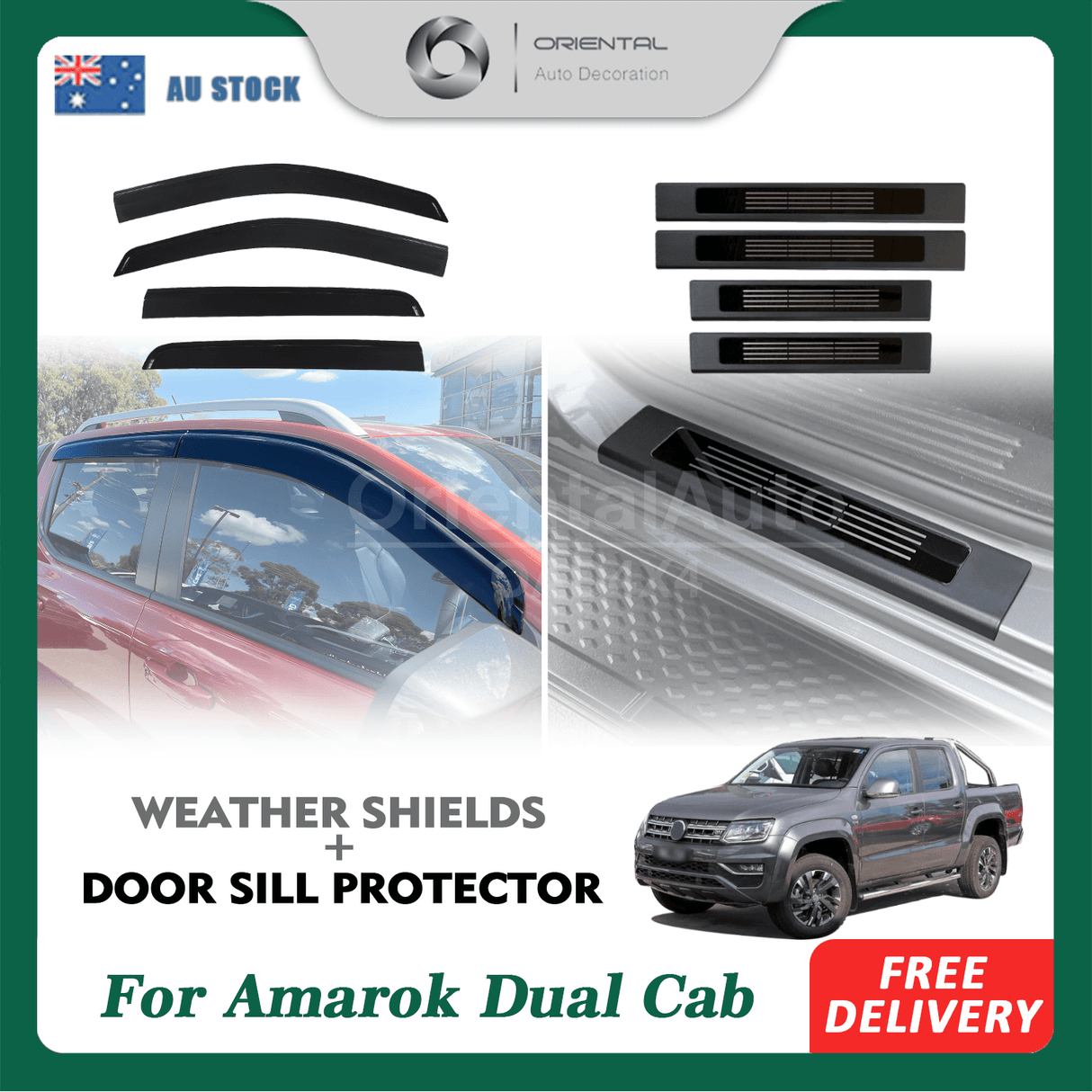 Weather Shields & Door Sill Protector for Volkswagen Amarok Dual Cab NF Series All-New 2023-Onwards