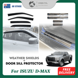 Weather Shields & Door Sill Protector for ISUZU DMAX D-MAX Dual Cab 2020-Onwards
