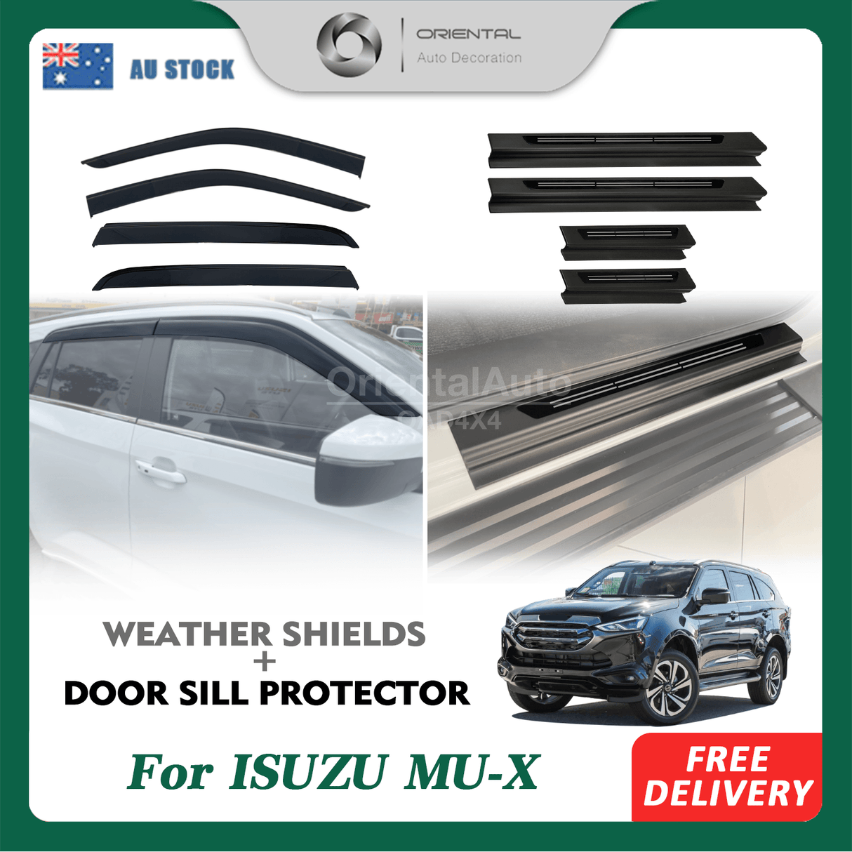 Weather Shields & Door Sill Protector for ISUZU MUX MU-X 2021-Onwards