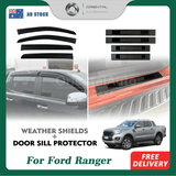 Weather Shields & Door Sill Protector for Ford Ranger Dual Cab 2011-2022