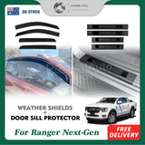 Weather Shields & Door Sill Protector for Ford Ranger Dual Cab Next-Gen 2022-Onwards
