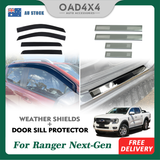 Weather Shields & Door Sill Protector for Ford Ranger Dual Cab Next-Gen 2022-Onwards