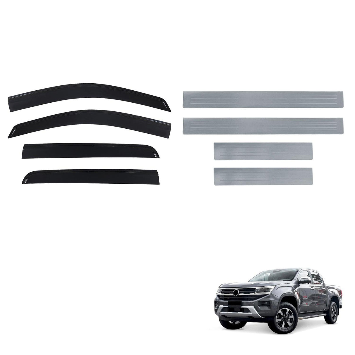 Weather Shields & Door Sill Protector for Volkswagen All-New Amarok Dual Cab NF Series 2023-Onwards
