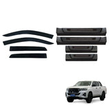 Weather Shields & Door Sill Protector for Toyota Hilux Dual Cab 2015-Onwards