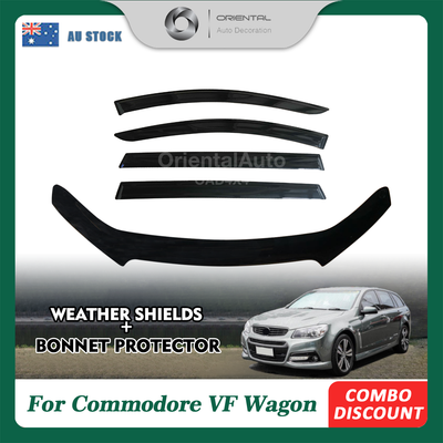 Bonnet Protector & Weathershields Weather Shields Window Visor For Holden Commodore VF Wagon 2013-2016