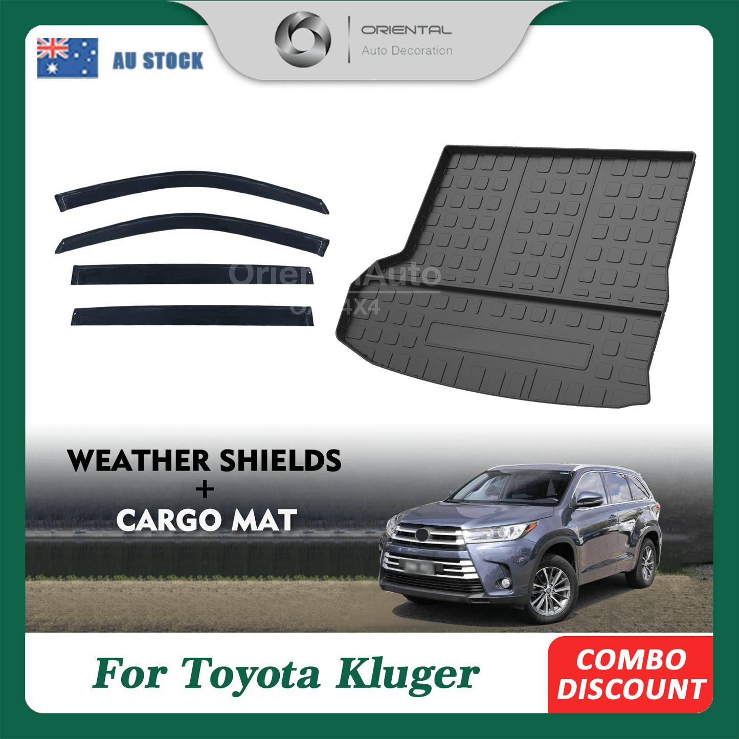 Premium Weathershields 3D TPE Cargo Mat for Toyota Kluger 2013