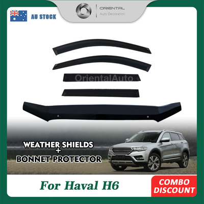 Bonnet Protector & Luxury Weathershields Weather Shields Window Visors For Haval H6 2017-2021