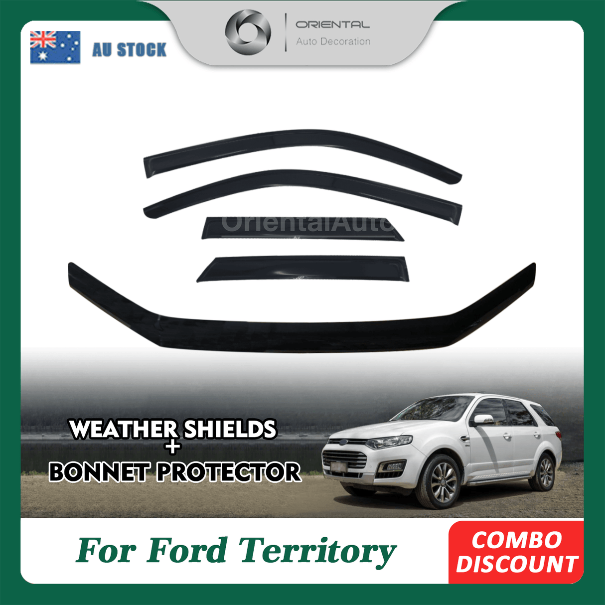 Bonnet Protector & Weather Shields for Ford Territory 2011-2016