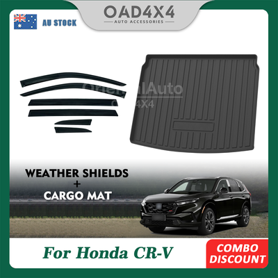 Pre-order Luxury 6pcs Weathershields & Cargo Mat For Honda CRV CR-V RS Series 2023+ Weather Shields Window Visor