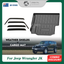 Luxury Weathershields & 3D TPE Cargo Mat for Jeep Wrangler JK 4D 2007-2018 Weather Shields Window Visor Boot Mat