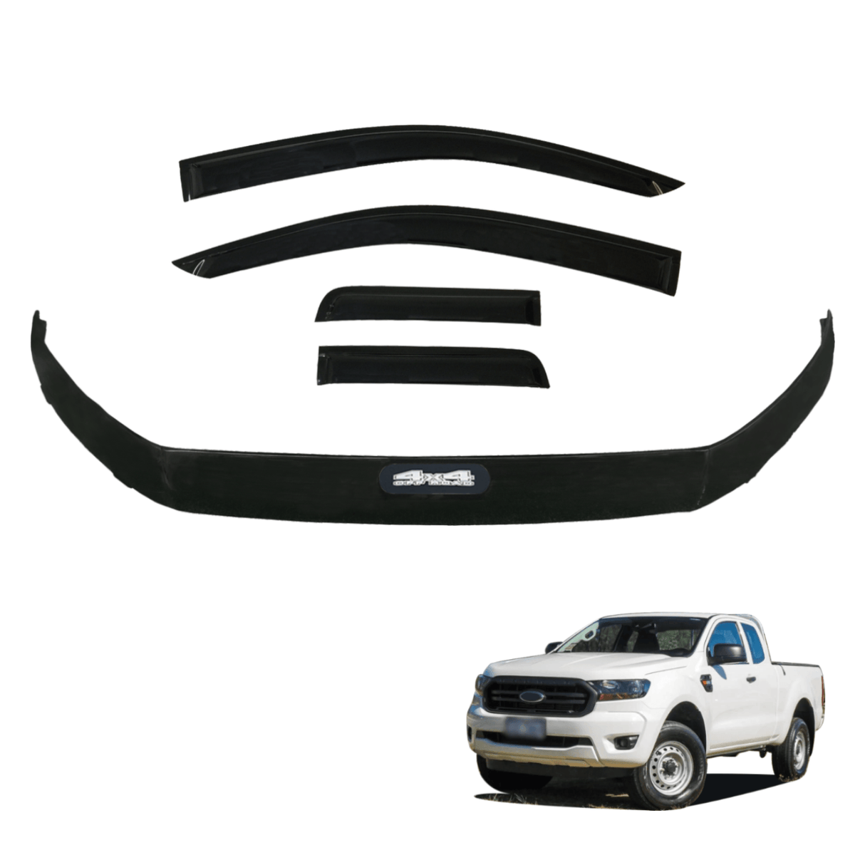 Bonnet Protector & Weather Shield for Ford Ranger Extra Cab 2016-2022