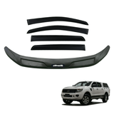 Bonnet Protector & Injection Weather Shield for Ford Ranger Dual Cab 2012-2015