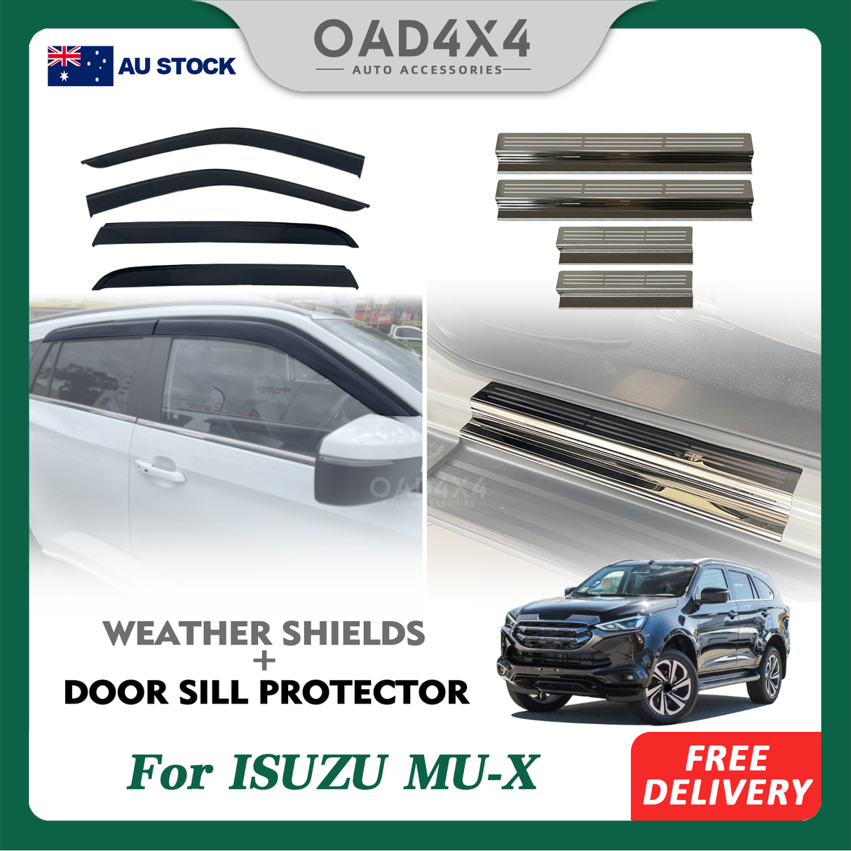Weather Shields & Door Sill Protector for ISUZU MUX MU-X 2021-Onwards