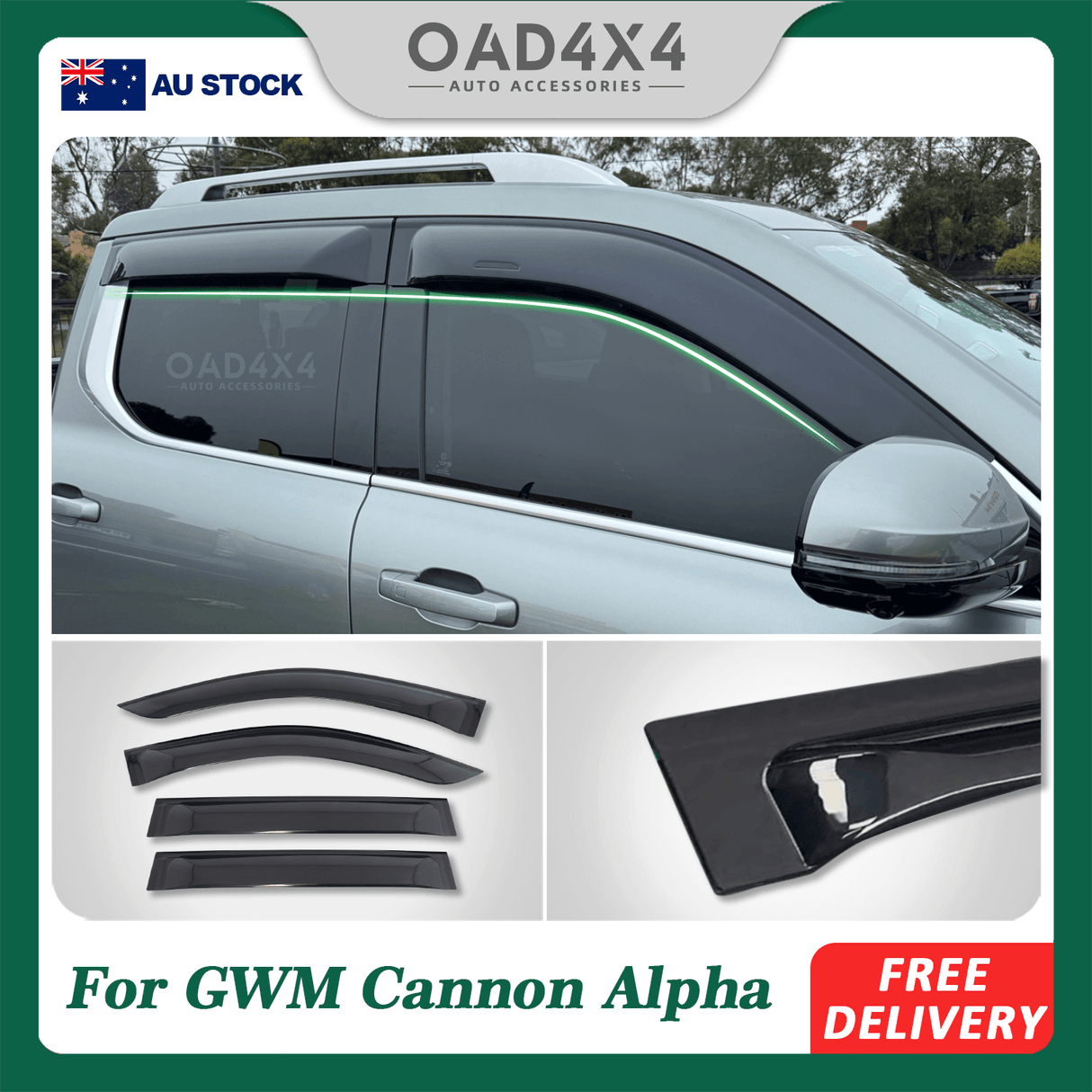 Widened Weather Shields for GWM Cannon Alpha 2024-Onwards