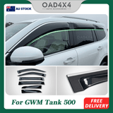 Widened Stainless Edge Weather Shields for GWM Tank 500 Tank500 2024-Onwards 6PCS