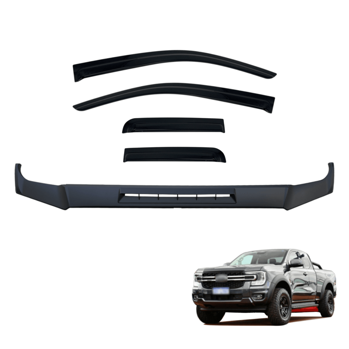 Bonnet Protector & Luxury Weathershields for Ford Ranger Extra Cab Nex ...