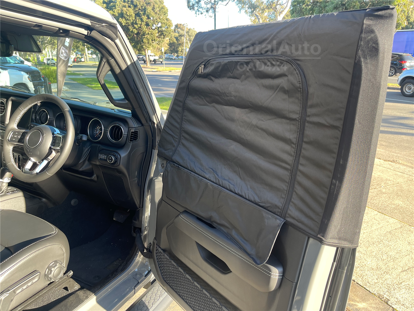 Front 2PCS Camping Window Sox Sun Shade with Storage Bag Sunshade for Jeep Wrangler JL series 2018-Onwards