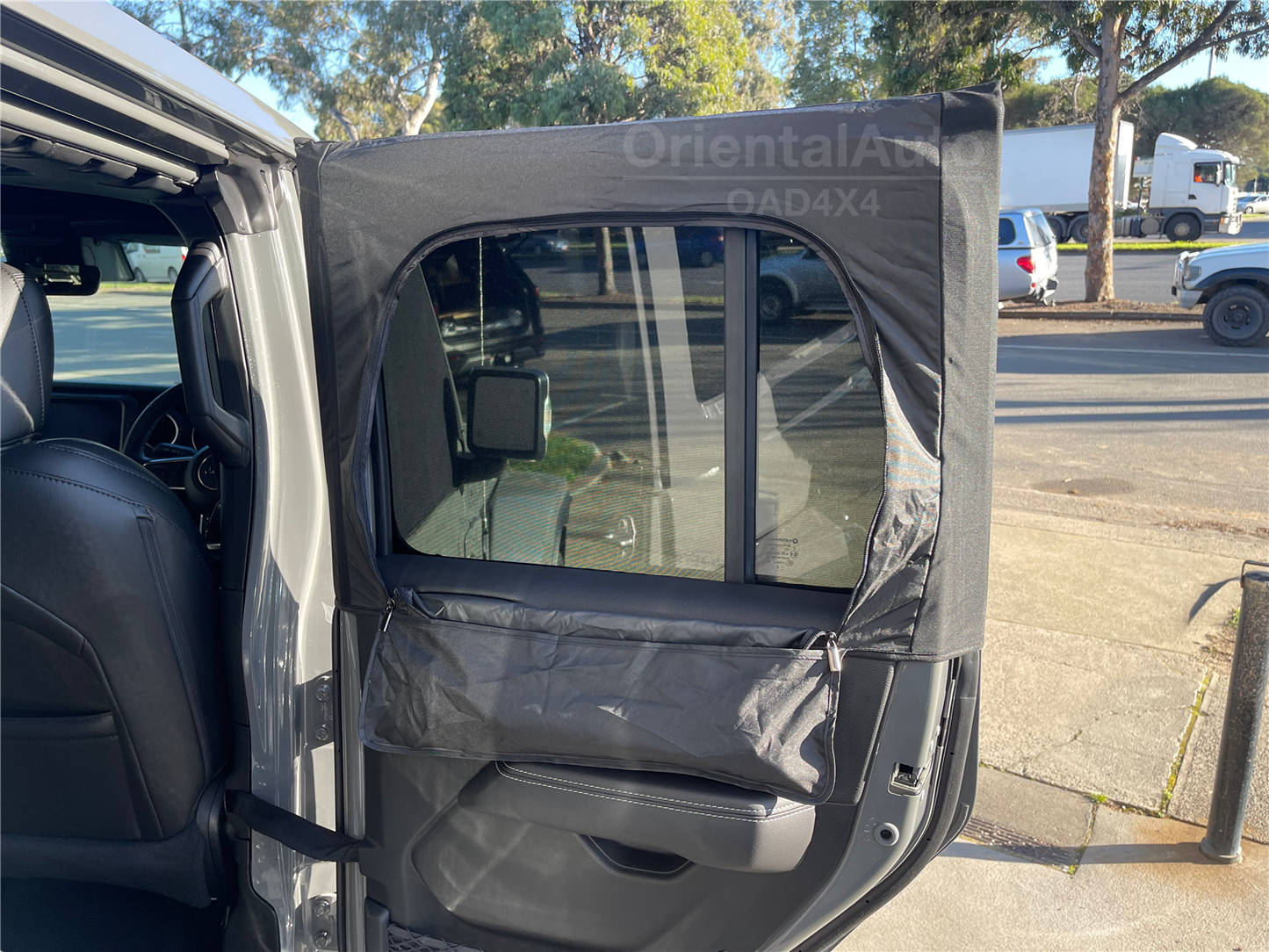 Rear 2PCS Camping Window Sox Sun Shade with Storage Bag Sunshade for Jeep Wrangler JL series 2018-Onwards