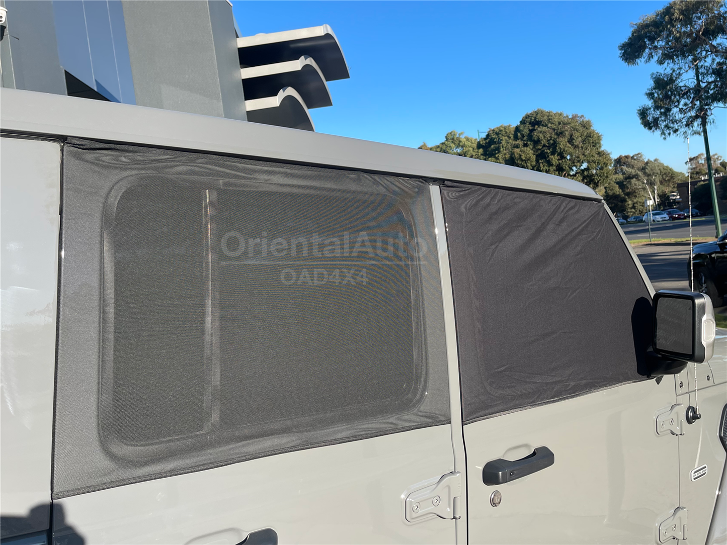 4PCS Camping Window Sox Sun Shade with Storage Bag Sunshade for Jeep Wrangler JL series 2018-Onwards