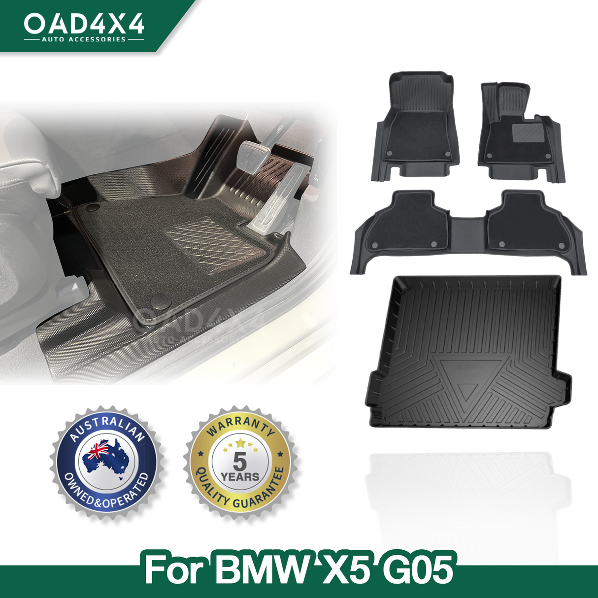 Pre-order 5D Double-Layer Car Floor Mats for BMW X5 G05 2018-Onwards