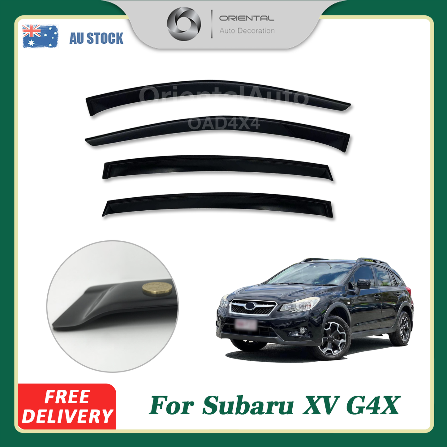 Luxury Weathershields For Subaru XV G4X 2011-2017 Weather Shields Window Visors