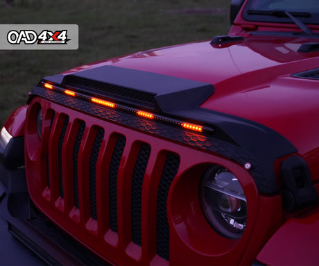 Bonnet Protector with LED Lights for Jeep Wrangler JL 4D 2018-Onwards