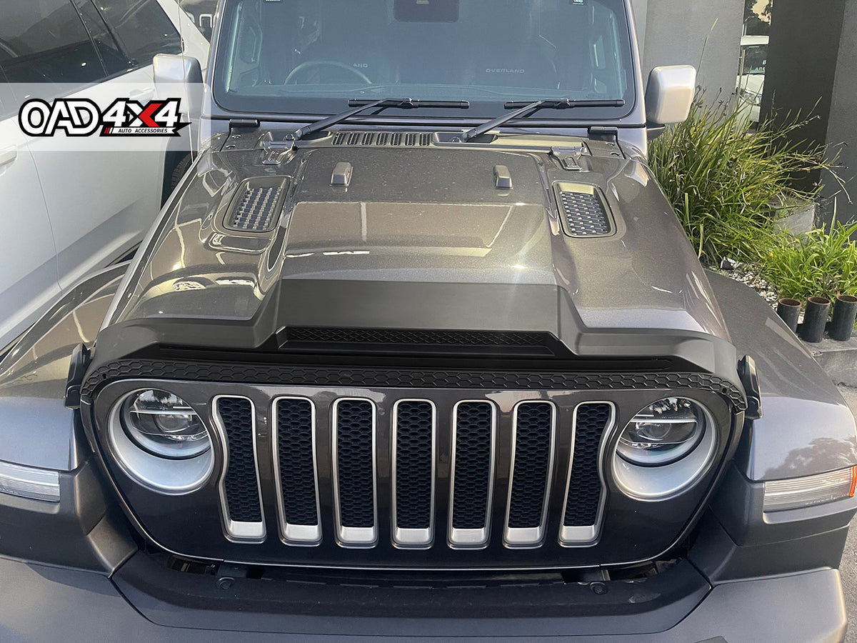 Bonnet Protector & Widened Weathershields for Jeep Wrangler JL Series 2018-Onwards