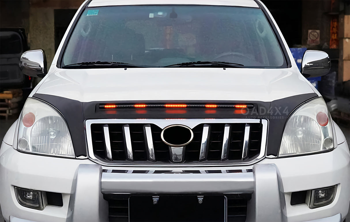 Bonnet Protector with LED Lights for Toyota Land Cruiser Prado 120 2003-2009