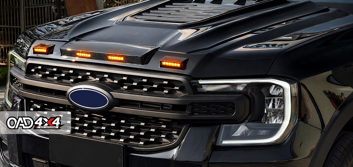 Bonnet Protector with LED Lights for Ford Ranger Next-Gen 2022-Onwards