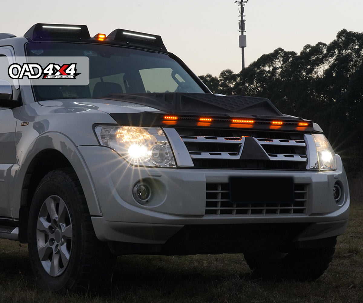 Bonnet Protector with LED Lights for Mitsubishi Pajero 2007-2020