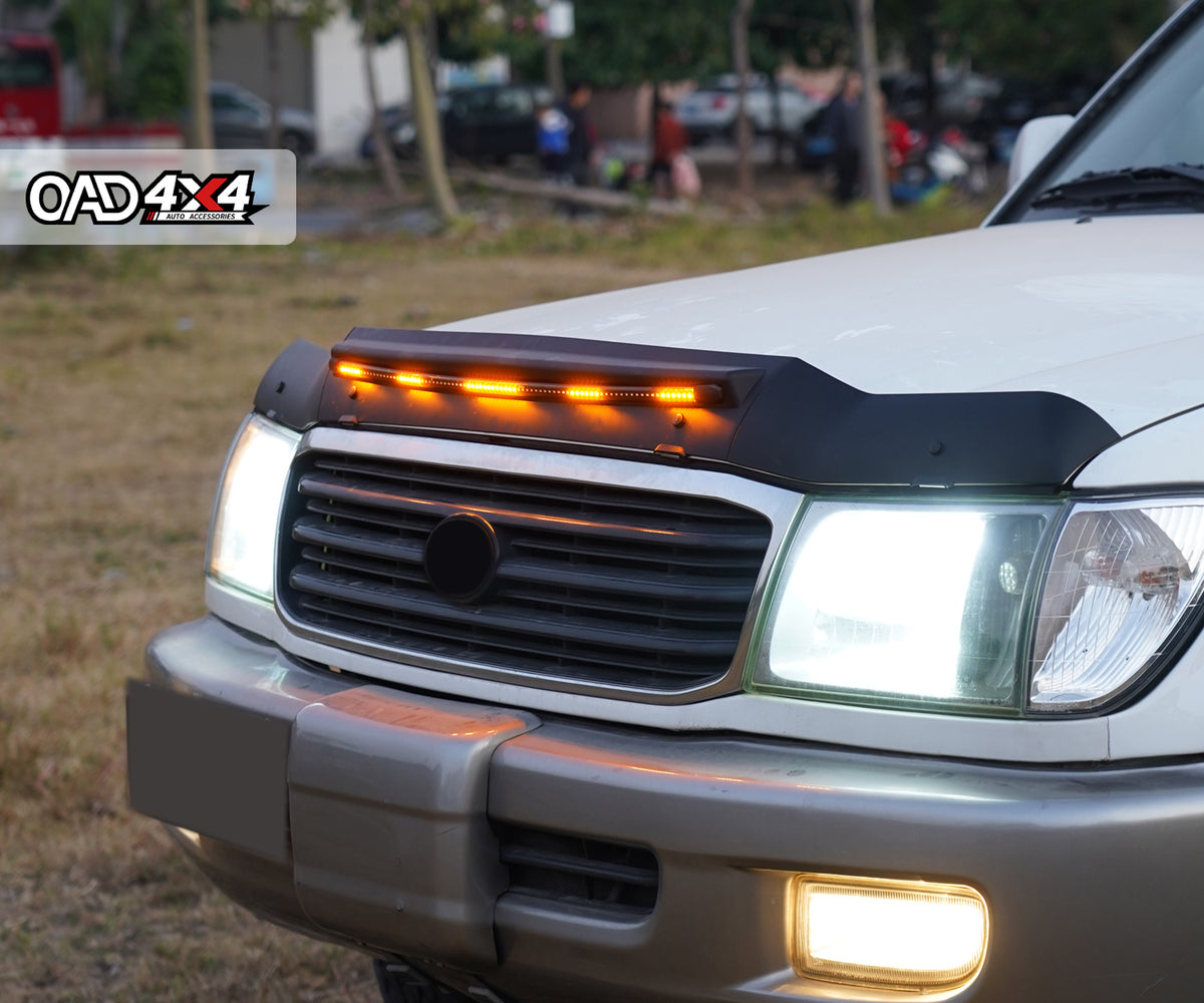 Bonnet Protector with LED Lights for Toyota LandCruiser 100 Series 1998-2007