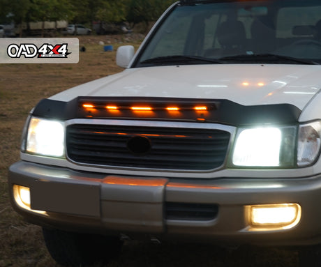 Bonnet Protector with LED Lights for Toyota LandCruiser 100 Series 1998-2007