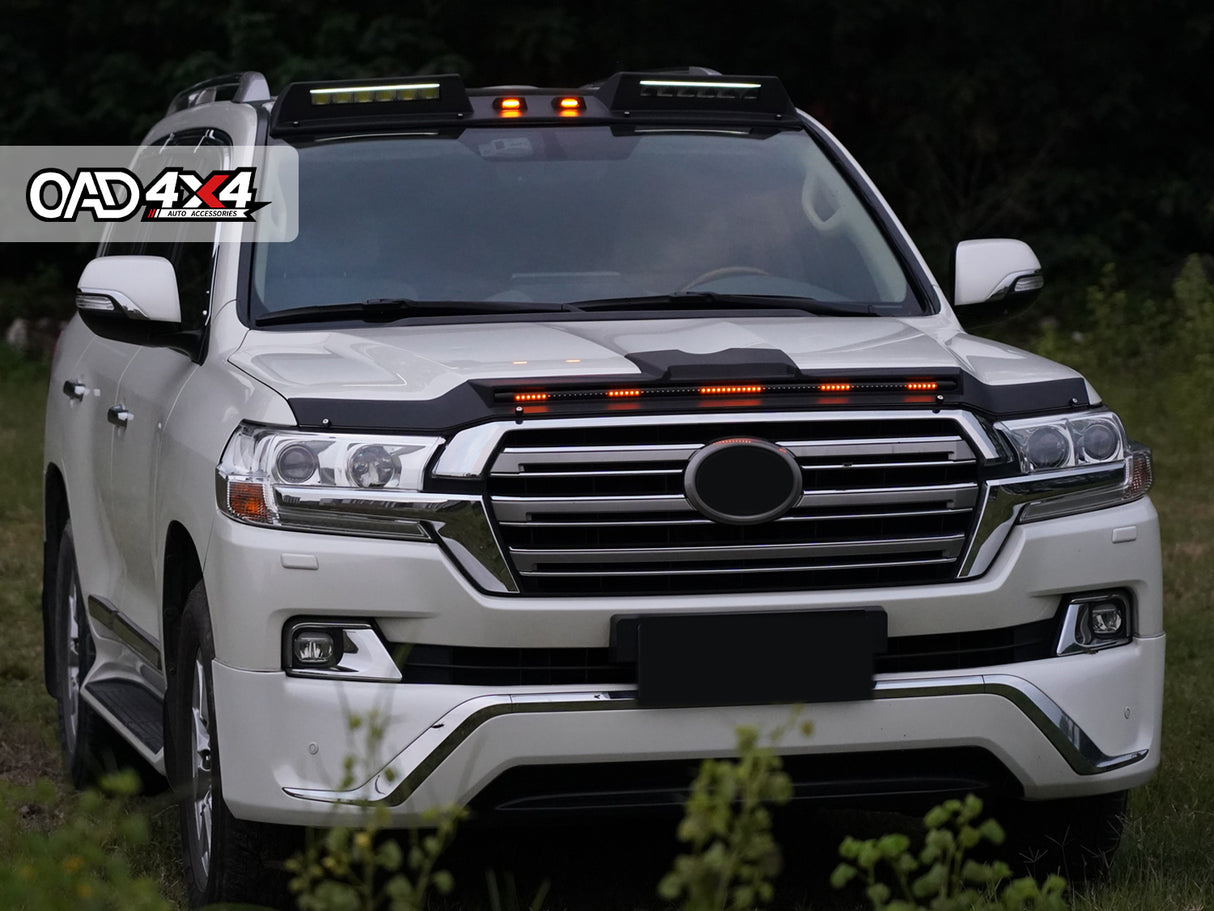 Bonnet Protector with LED Lights for Toyota LandCruiser 200 Series 2016-2021