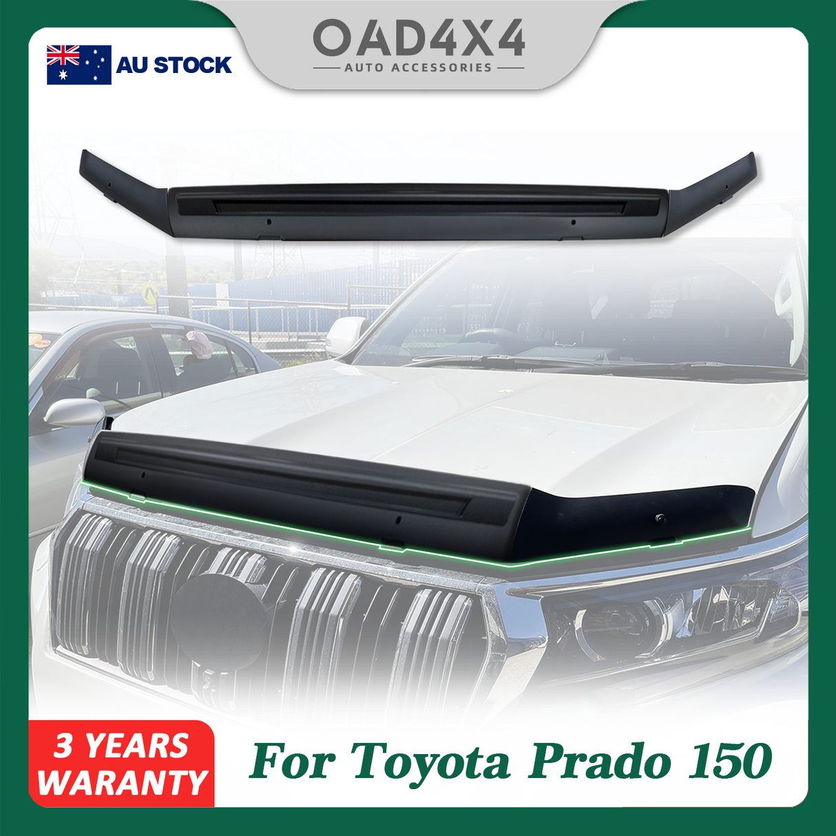 Bonnet Protector for Toyota Land Cruiser Prado 150 2018-2024