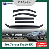 Bonnet Protector & Weather Shields for Toyota Land Cruiser Prado 150 2018-2024