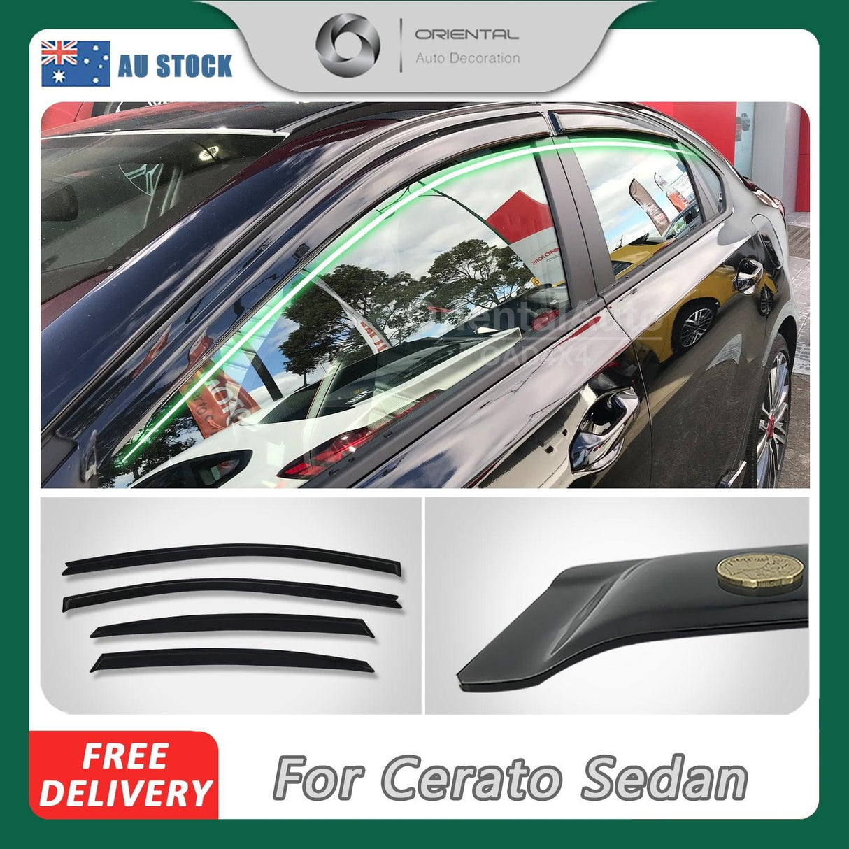 Weather Shields for KIA Cerato BD Series Sedan 2018-Onwards