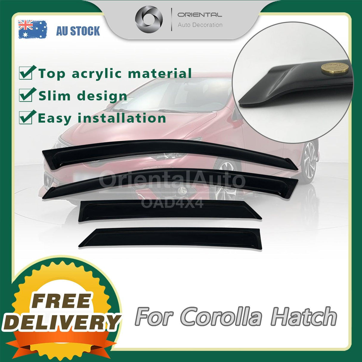 Weather Shields for Toyota Corolla Hatch 2012-2018