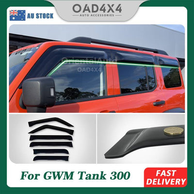 Widened Luxury 6pcs Weathershields For GWM Tank 300 Tank300 2023-Onwards Weather Shields Window Visor