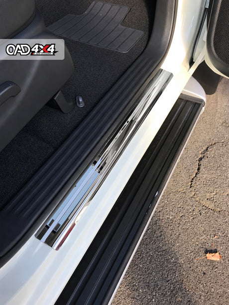 Stainless Steel Door Sill Protector for Nissan Navara NP300 D23 Dual Cab 2015-2025