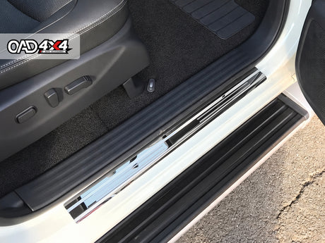 Stainless Steel Door Sill Protector for Nissan Navara NP300 D23 Dual Cab 2015-2025