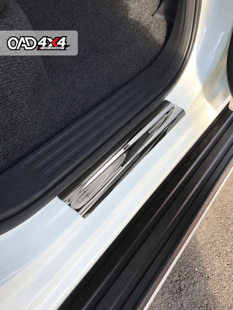 Stainless Steel Door Sill Protector for Nissan Navara NP300 D23 Dual Cab 2015-2025