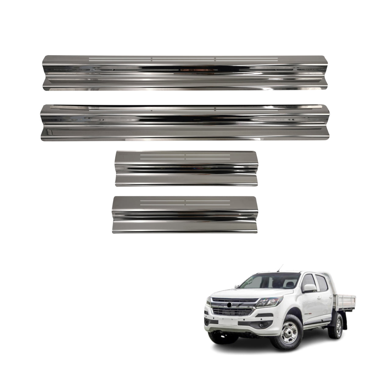 Stainless Door Sill Protector for Holden Colorado RG series Dual Cab 2012-2020