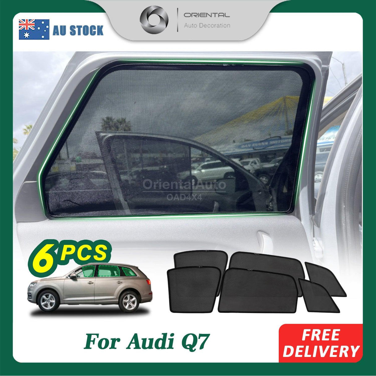 Magnetic Window Sun Shade for Audi Q7 SQ7 4M Series 2015-Onwards