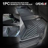 5D TPE Car Floor Mats for ISUZU D-MAX Dual Cab 2012-2020