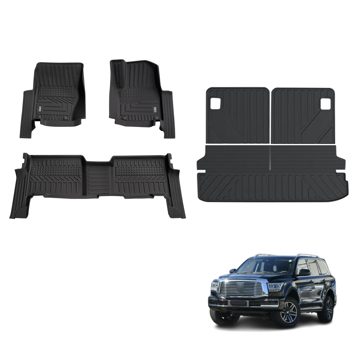 5D TPE Car Floor Mats for GWM TANK 500 TANK500 7 Seats 2024-Onwards