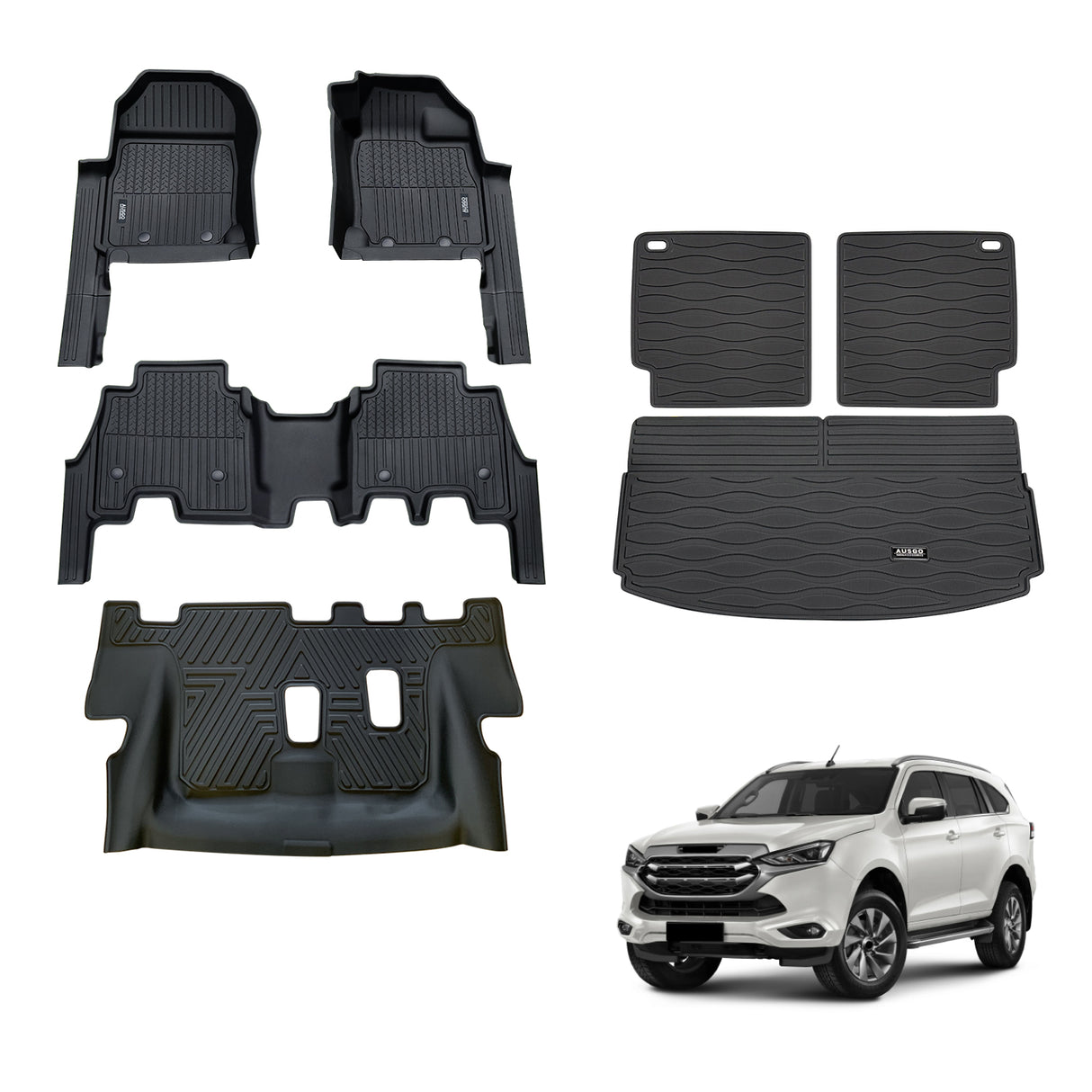Injection 7D TPE Car Floor Mats for ISUZU MU-X MUX 2021-Onwards