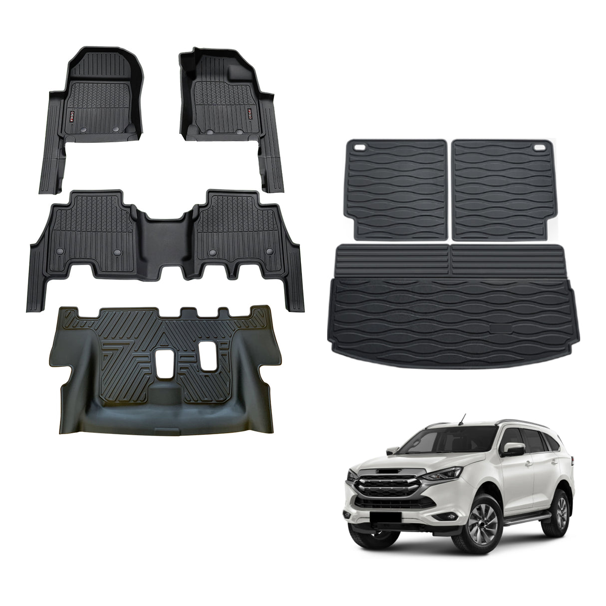 Injection 5D TPE Car Floor Mats for ISUZU MU-X MUX 2021-Onwards