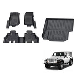 5D TPE Car Floor Mats for Jeep Wrangler JK Series 2007-2018