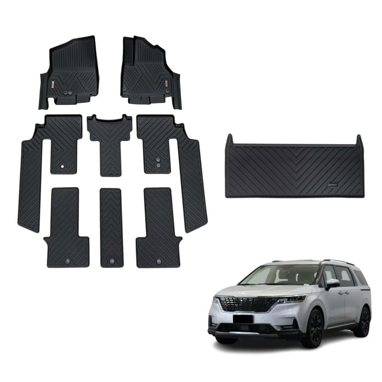 5D TPE Car Floor Mats for KIA Carnival KA4 Series 2020-Onwards